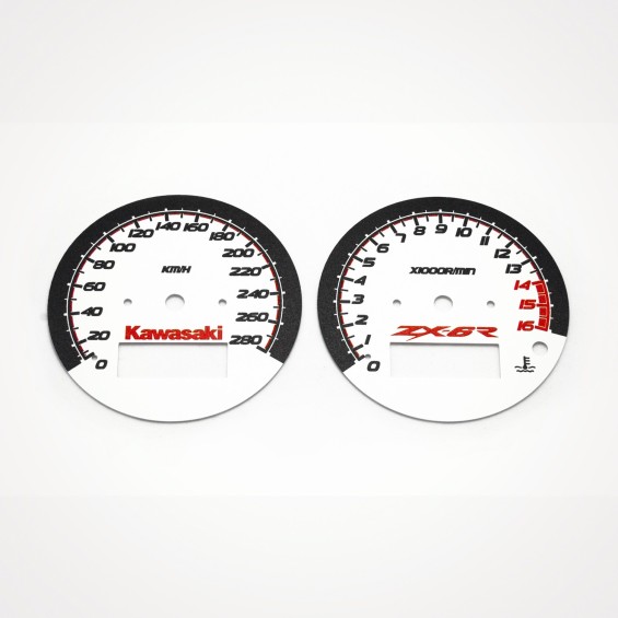 Kawasaki ZX-6R Ninja 600 1998-1999 KM/H White - 1