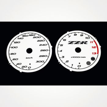 Kawasaki ZZR 1400 ABS 2006-2011 KM/H White - 1