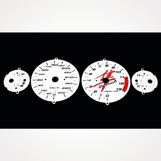 Suzuki GSX 1300 R Hayabusa 2001-2007 KM/H White - 1