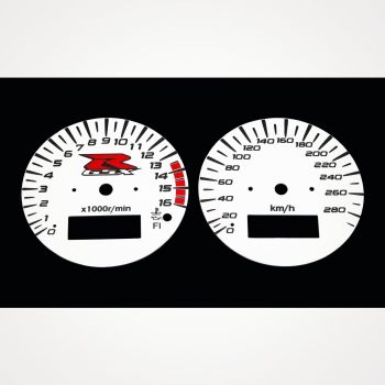 Suzuki GSX-R 600 1997-2000 KM/H White - 1