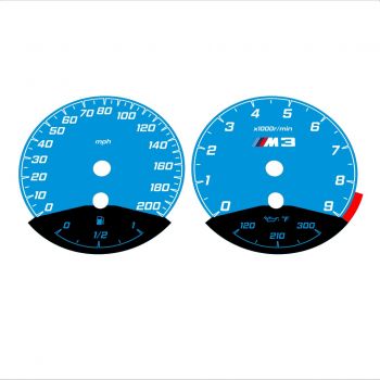 BMW E90 E92 M3 Blue - Black Bottom - 24