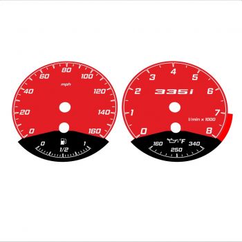 BMW E90 E92 335i 160 MPH Red - Black Bottom - 67