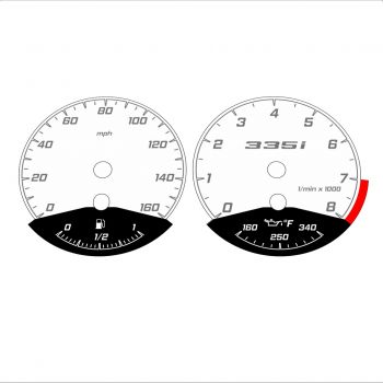 BMW E90 E92 335i 160 MPH White - Black Bottom - 67