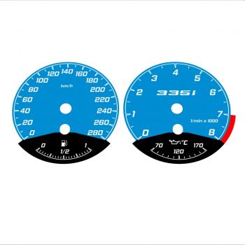 BMW E90 E92 335i 280 KM/H Blue - Black Bottom - 35