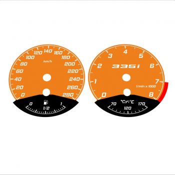 BMW E90 E92 335i 280 KM/H Orange - Black Bottom - 35
