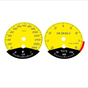BMW E90 E92 335i 280 KM/H Yellow - Black Bottom - 35