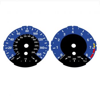 BMW E82 E87 135i 160 MPH + km/h Dark Blue - 1M Style - 1
