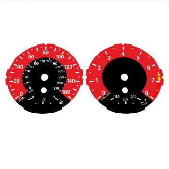 BMW E82 E87 135i 160 MPH + km/h Red - 1M Style - 1