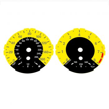 BMW E82 E87 135i 160 MPH + km/h Yellow - 1M Style - 1
