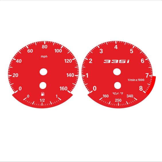 BMW E90 E92 335i 160 MPH Red - Standard - 99