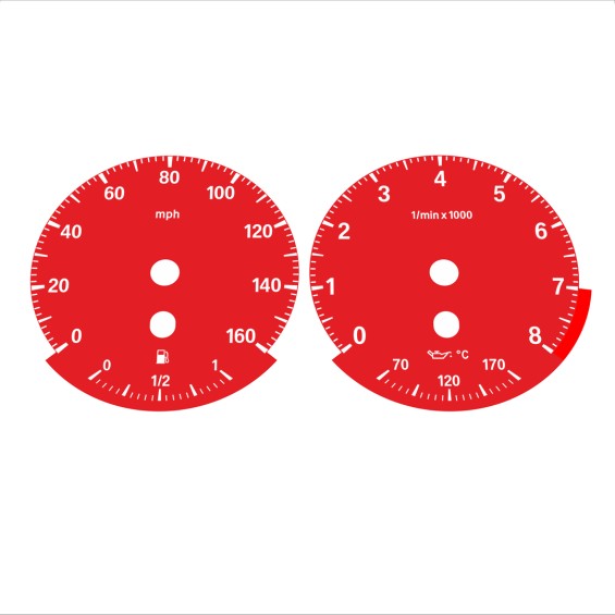 BMW E90 E92 335i 160 MPH Red - Standard - 121