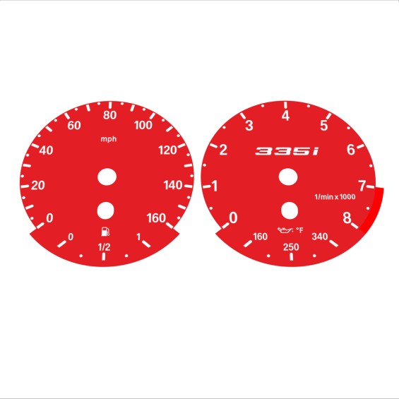 BMW E90 E92 335i 160 MPH Red - Standard - 131
