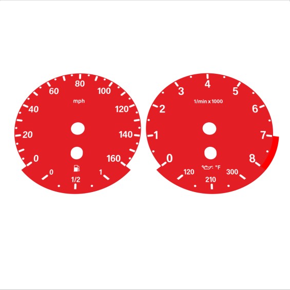 BMW E90 E92 335i 160 MPH Red - Standard - 137