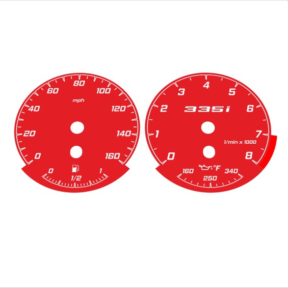 BMW E90 E92 335i 160 MPH Red - Standard - 163