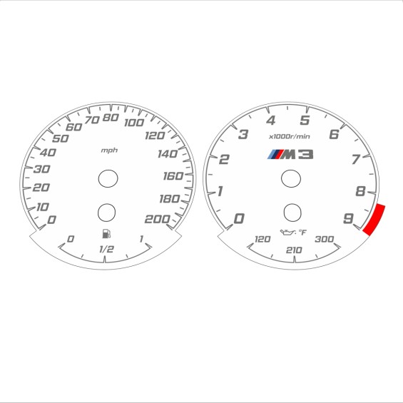 BMW E90 E92 M3 White - Standard - 72