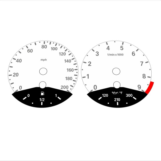 BMW E90 E92 M3 White - Black Bottom - 121