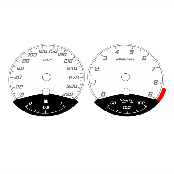 BMW E90 E92 M3 White - Black Bottom - 145