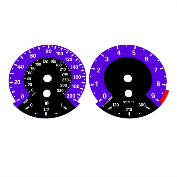 BMW E90 E92 M3 Purple - 1M style - 64
