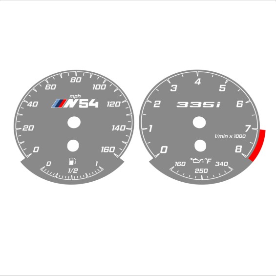 BMW E90 E92 335i 160 MPH Gray - Standard - 166