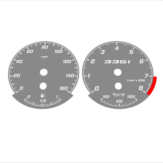 BMW E90 E92 335i 160 MPH Gray - Standard - 171