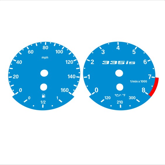 BMW E90 E92 335i 160 MPH Blue - Standard - 140