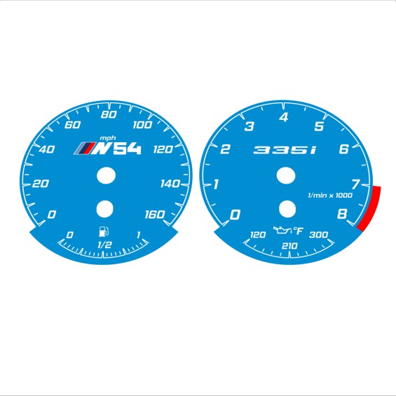 BMW E90 E92 335i 160 MPH Blue - Standard - 174