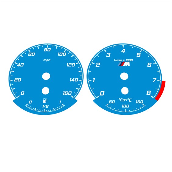 BMW E90 E92 335i 160 MPH Blue - Standard - 178