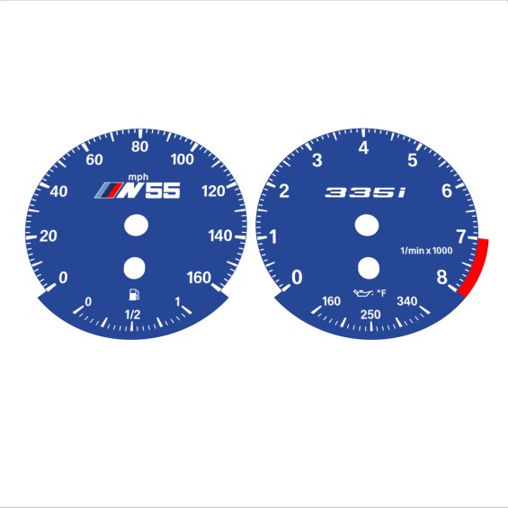 BMW E90 E92 335i 160 MPH Dark Blue - Standard - 104