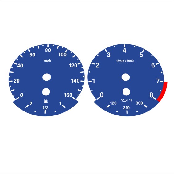 BMW E90 E92 335i 160 MPH Dark Blue - Standard - 137