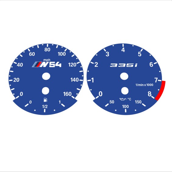 BMW E90 E92 335i 160 MPH Dark Blue - Standard - 150