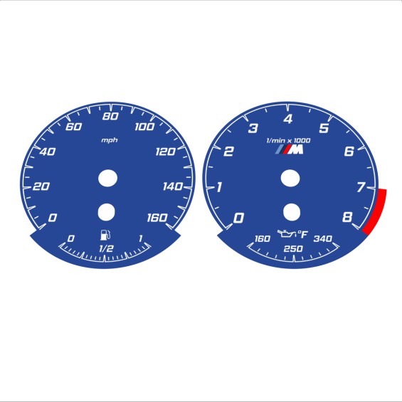 BMW E90 E92 335i 160 MPH Dark Blue - Standard - 162