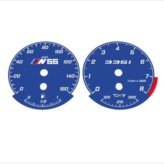 BMW E90 E92 335i 160 MPH Dark Blue - Standard - 176