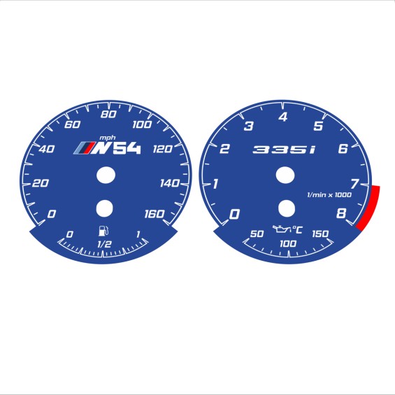 BMW E90 E92 335i 160 MPH Dark Blue - Standard - 182