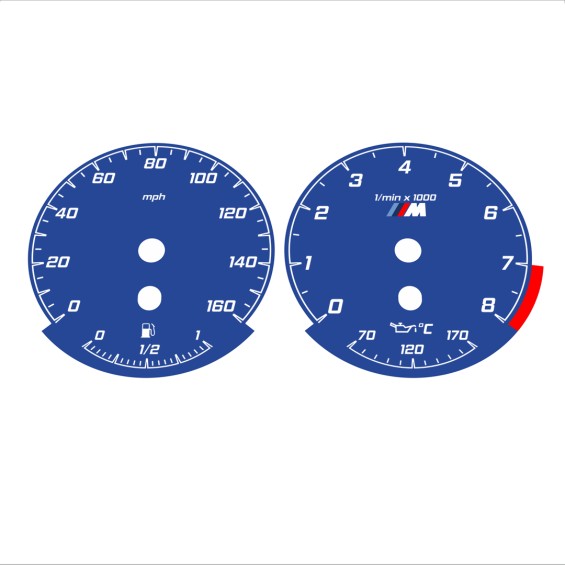 BMW E90 E92 335i 160 MPH Dark Blue - Standard - 186