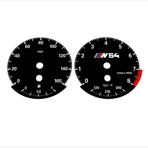BMW E90 E92 335i 160 MPH Black - Standard - 109
