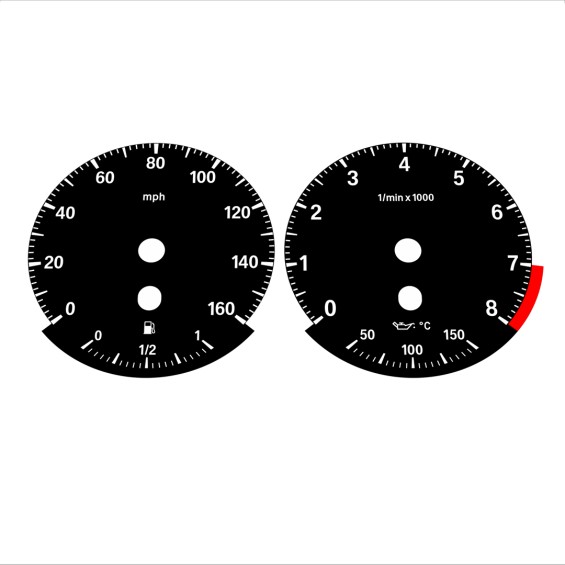 BMW E90 E92 335i 160 MPH Black - Standard - 113