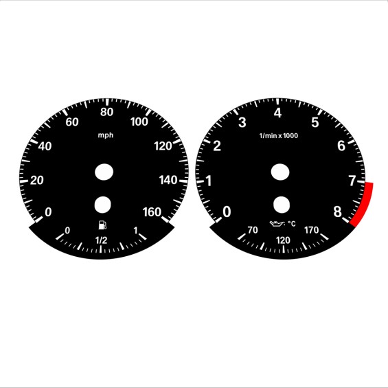 BMW E90 E92 335i 160 MPH Black - Standard - 121