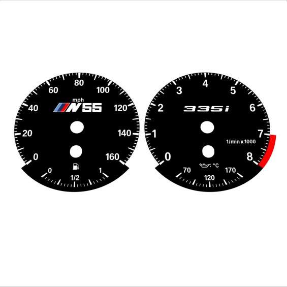 BMW E90 E92 335i 160 MPH Black - Standard - 128