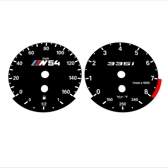 BMW E90 E92 335i 160 MPH Black - Standard - 134