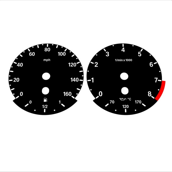 BMW E90 E92 335i 160 MPH Black - Standard - 153