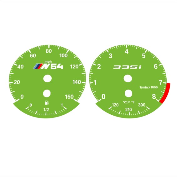 BMW E90 E92 335i 160 MPH Green - Standard - 110