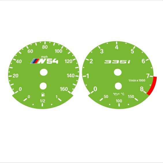 BMW E90 E92 335i 160 MPH Green - Standard - 150
