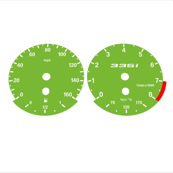 BMW E90 E92 335i 160 MPH Green - Standard - 155