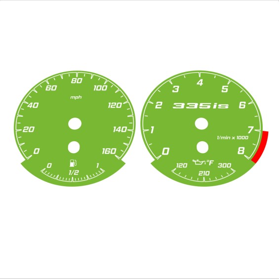 BMW E90 E92 335i 160 MPH Green - Standard - 172