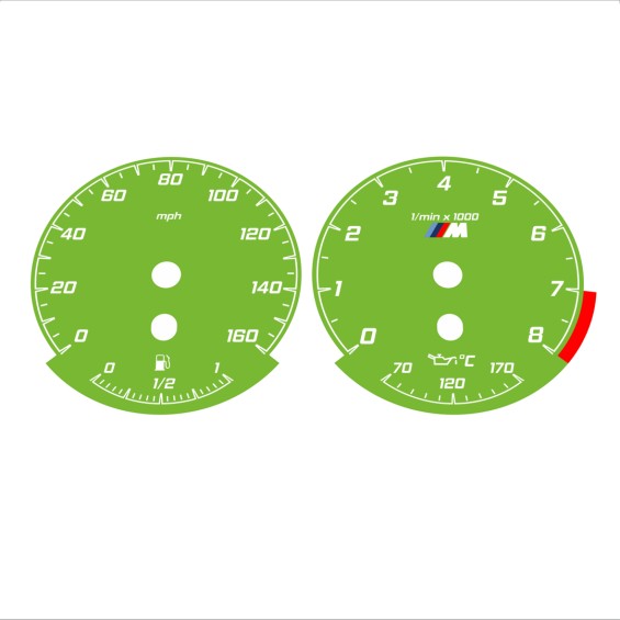 BMW E90 E92 335i 160 MPH Green - Standard - 186