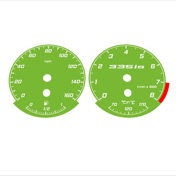 BMW E90 E92 335i 160 MPH Green - Standard - 188