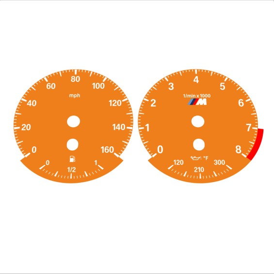 BMW E90 E92 335i 160 MPH Orange - Standard - 106
