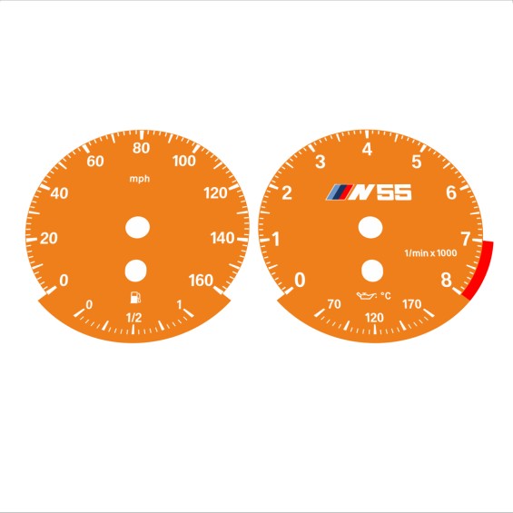 BMW E90 E92 335i 160 MPH Orange - Standard - 127