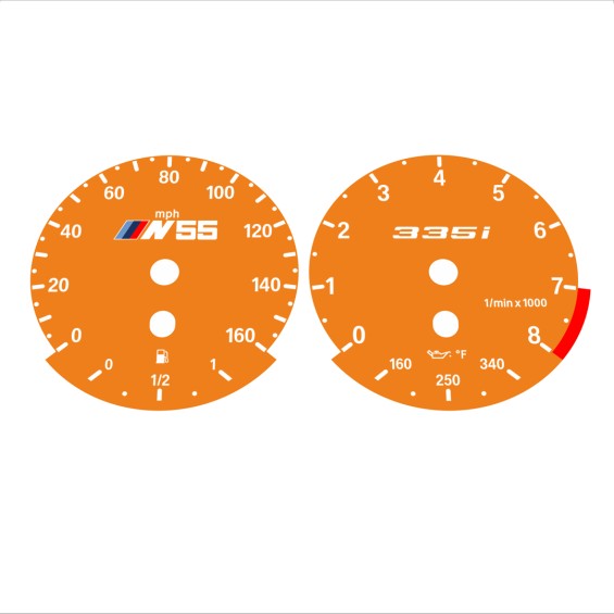 BMW E90 E92 335i 160 MPH Orange - Standard - 136