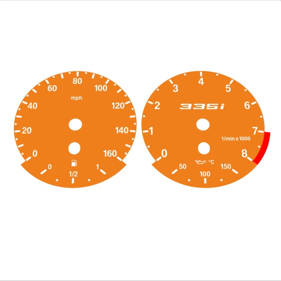 BMW E90 E92 335i 160 MPH Orange - Standard - 147